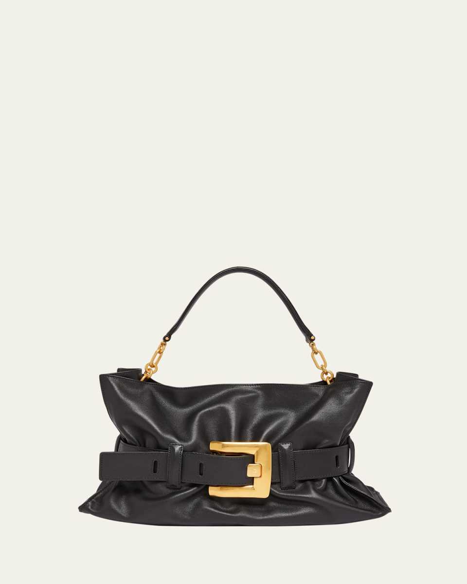 Anthem Medium Buckle Shoulder Bag in Calfskin